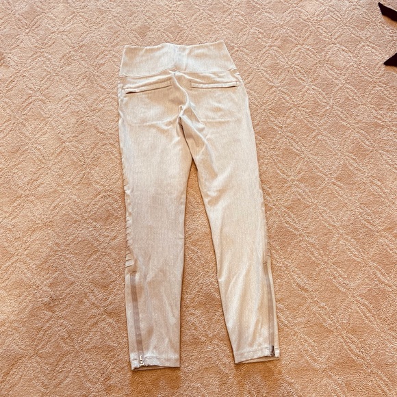 Cream python-print Dleancey textured moto-tights - Picture 3 of 5